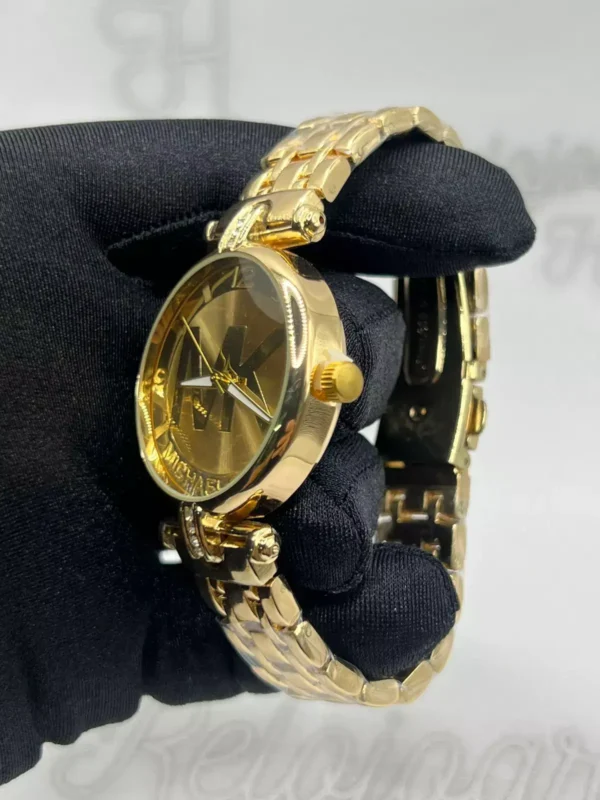 Relógio MK style 100% funcional - Dourado