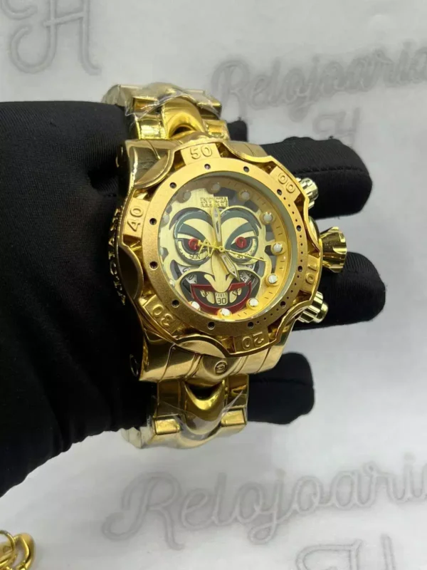 Relógio Masculino Invicta Joker Linha Gold A Prova d'água - Dourado - Imagem 2
