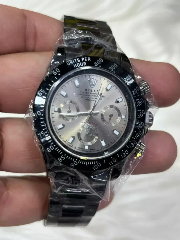 Relógio Unissex Rolex Daytona Linha Gold 100% Funcional A Prova D'água - Dourado com Verde - Imagem 12