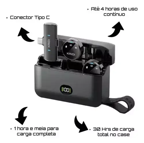 Microfone Lapela Sem Fio Profissional - Imagem 4