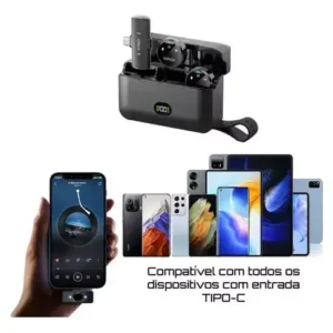 Microfone Lapela Sem Fio Profissional