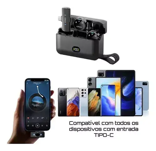 Microfone Lapela Sem Fio Profissional