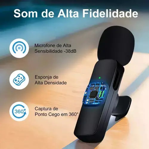 Microfone De Lapela Sem Fio - Imagem 2