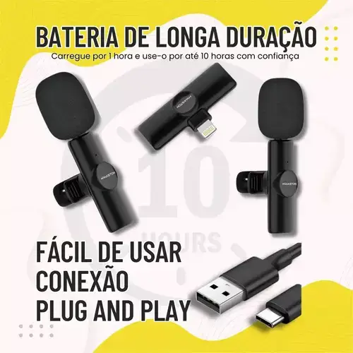 Microfone De Lapela Sem Fio - Imagem 3